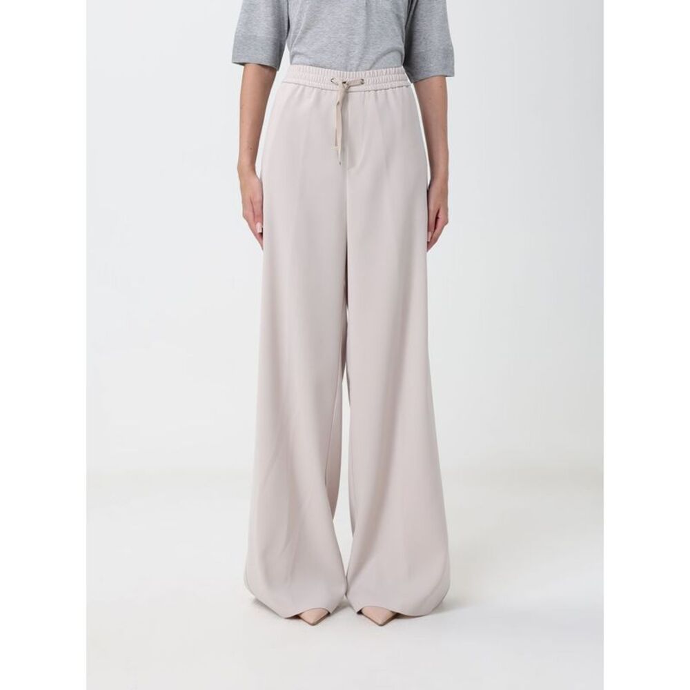 Herno Women Herno High-Waisted Wide-Leg Criªpe Trousers With Drawstring Waist